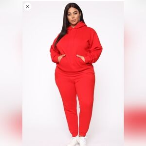 Fashion Nova Stole Your Boyfriend's Oversized Jogger - Red Size 1X (EUC)